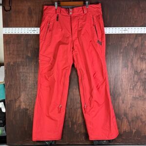 686 Mannual Michael Akira West Mens Red Snowboard Pants Size M Vented Cargo